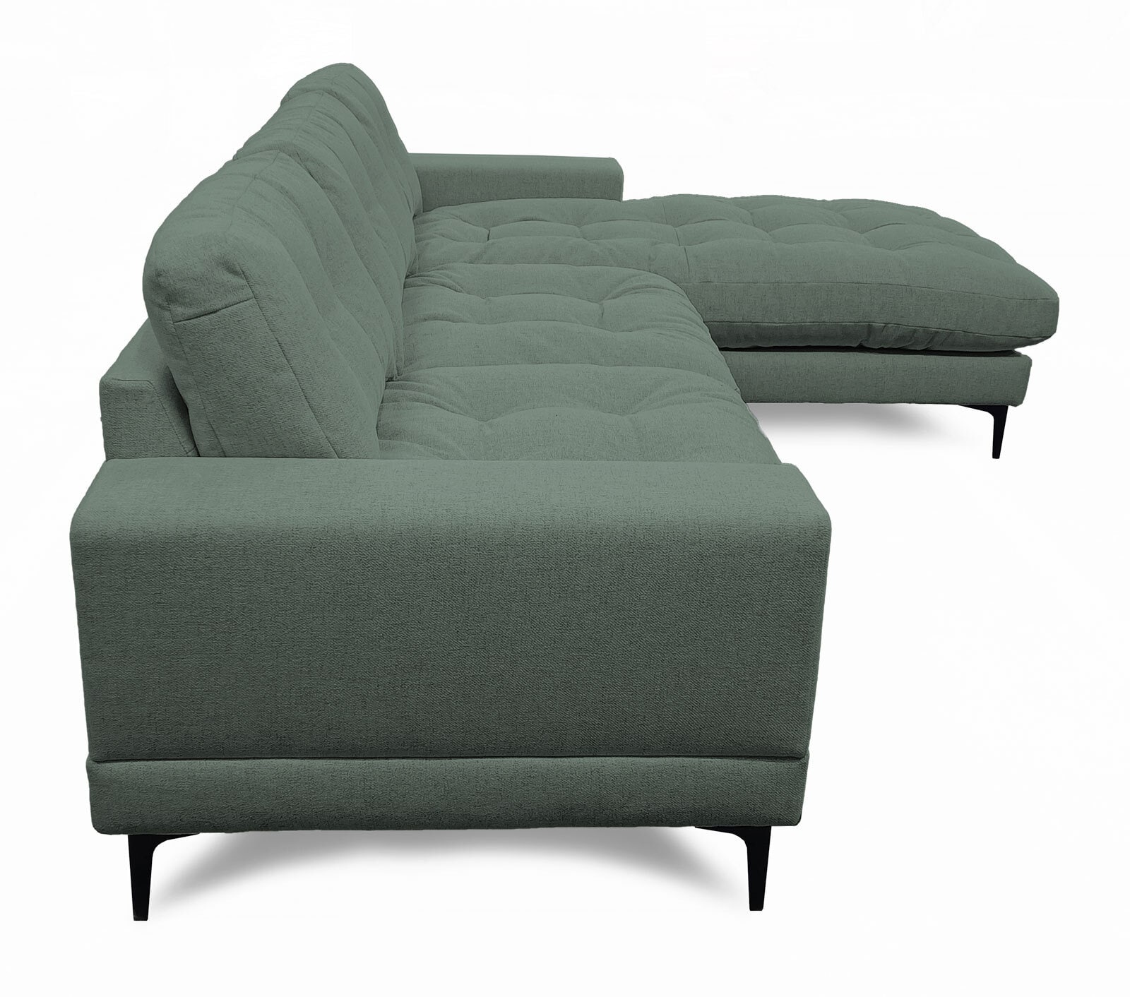 Phill Hill Ecksofa FLUFFI 268 x 158 cm hellgrün