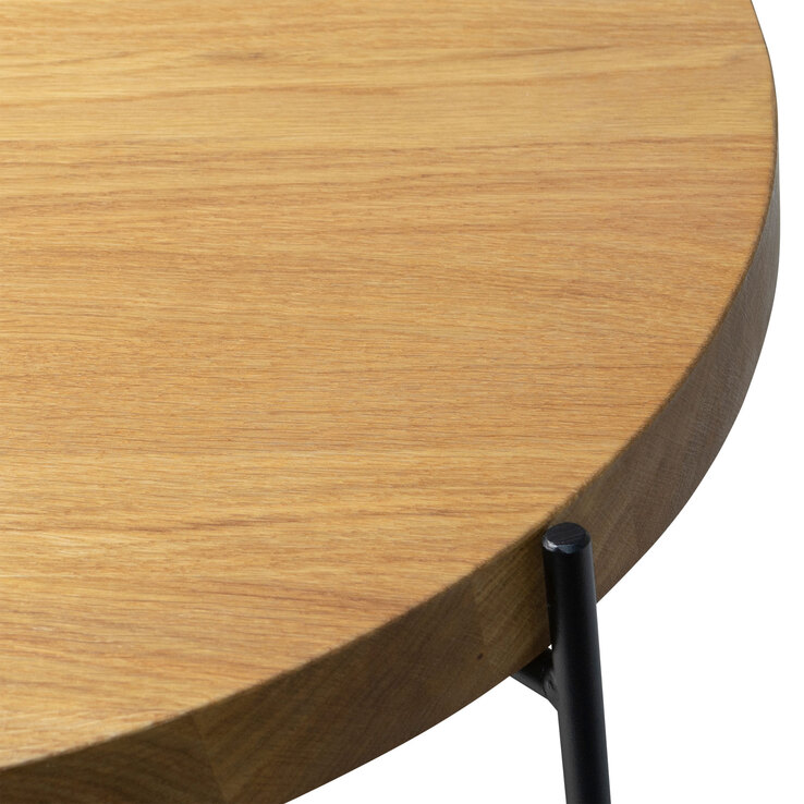 Beistelltisch FOLD 71 x 39 cm Black-Oak/ Natural