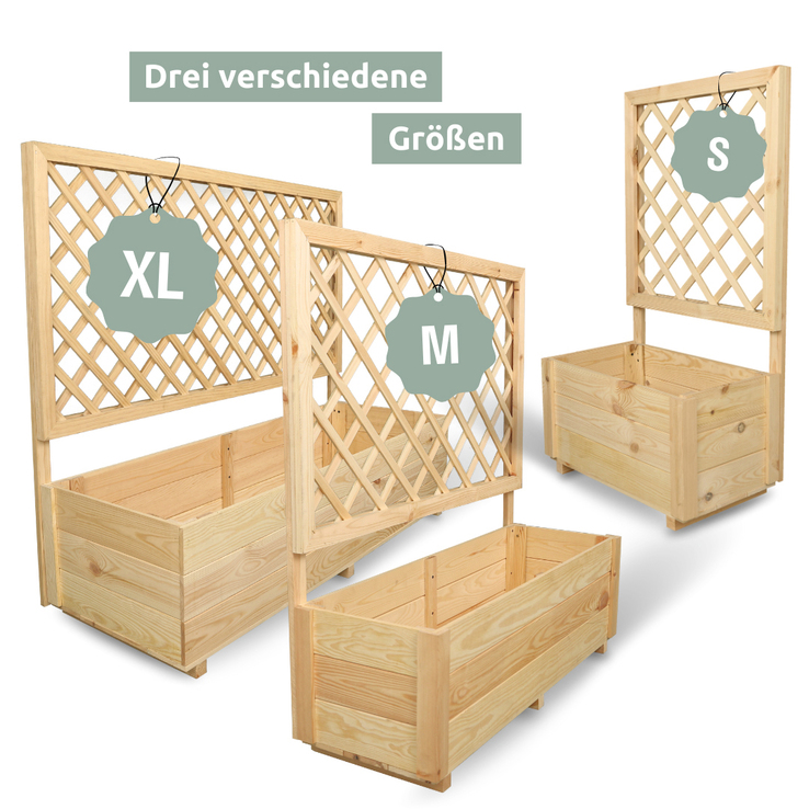 holz4home Pflanzkasten SPALIER 58 x 34 cm Kiefernholz