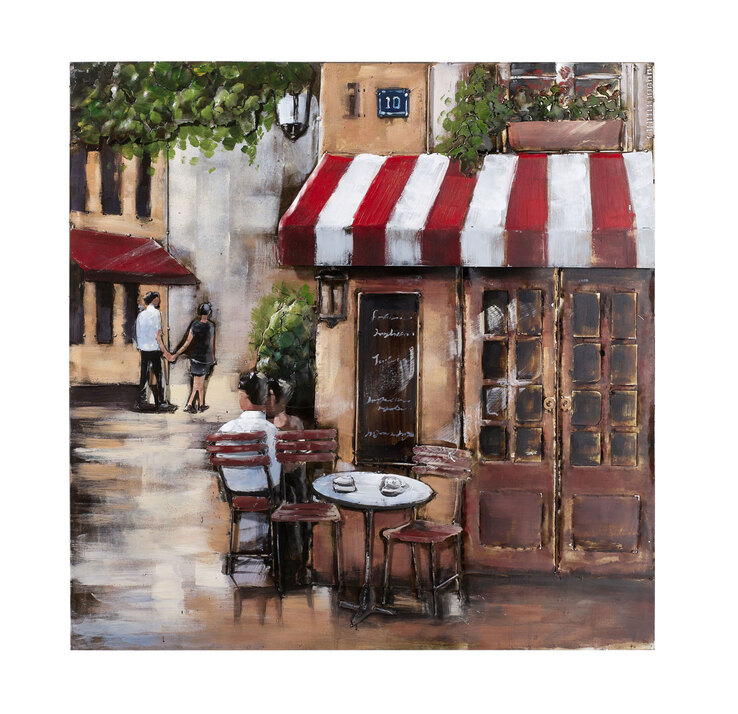 casaNOVA Bild STRASSENCAFE 100 x 100 cm