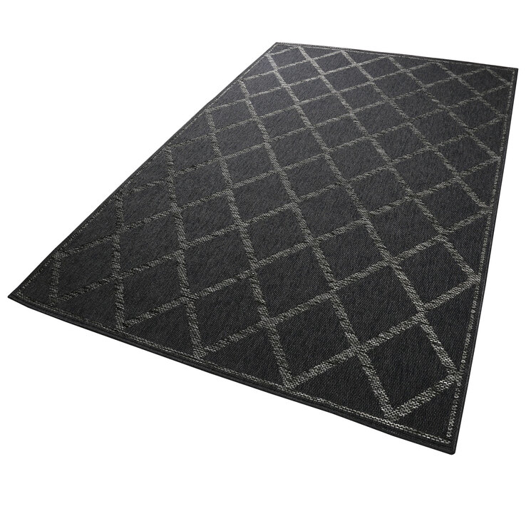 ESPRIT Outdoorteppich RHOMB 200 x 290 cm blau/grau