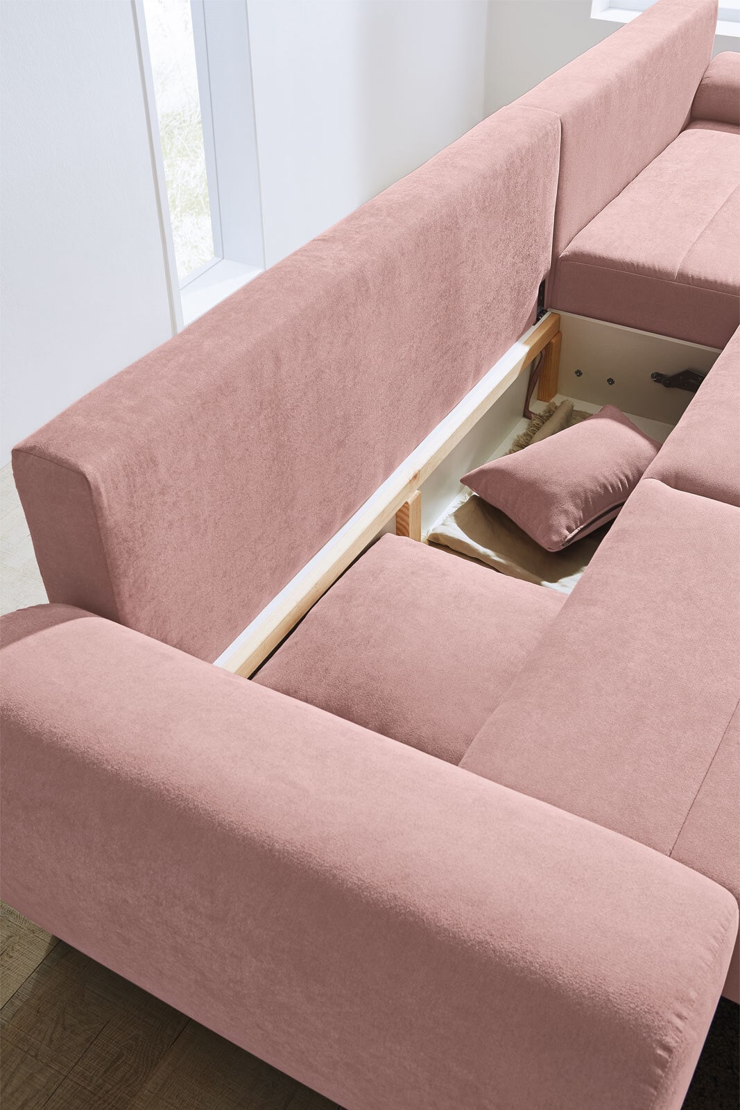 Ecksofa R SF 320 x 214 cm rose