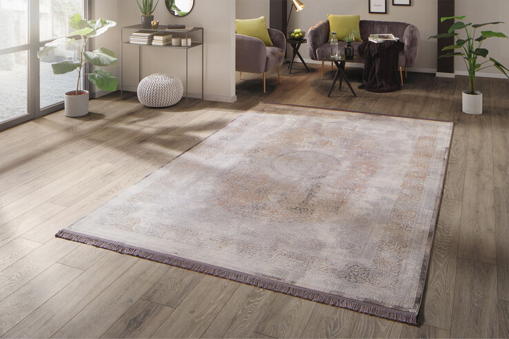 Webteppich VENECIA CLASSICO 160 x 230 cm grau/beige