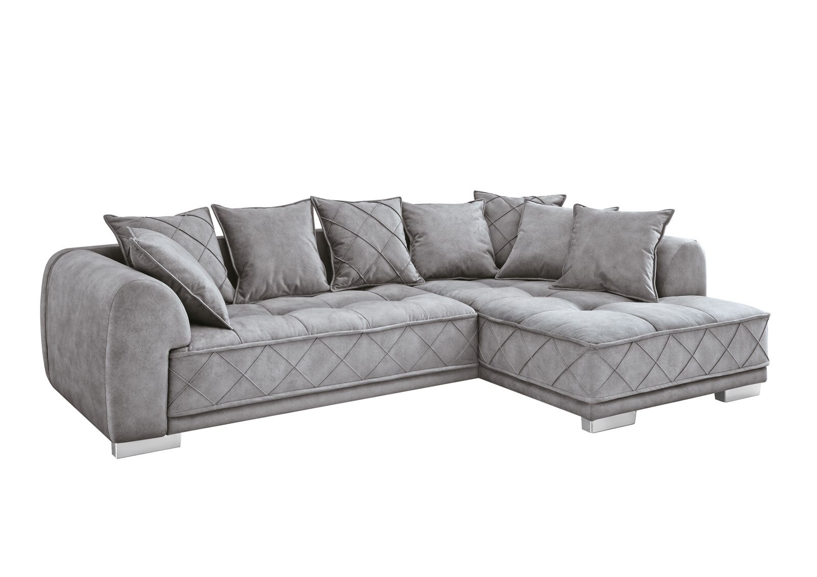 Ecksofa SANTANA 319 x 194 cm grau 