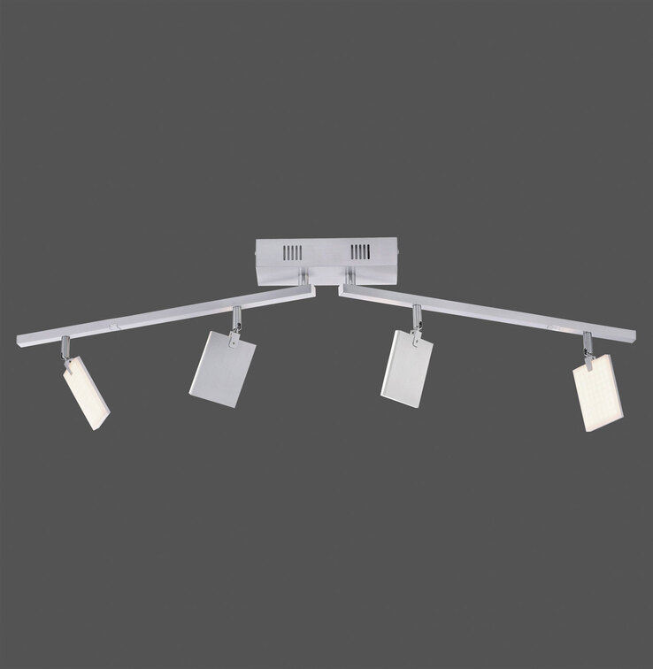 Paul Neuhaus LED Deckenlampe mit 4 Spots PURE-MIRA alufarbig