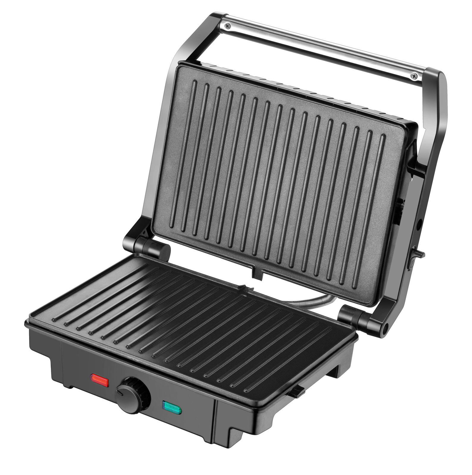 MICHELINO Kontaktgrill schwarz/ silberfarbig