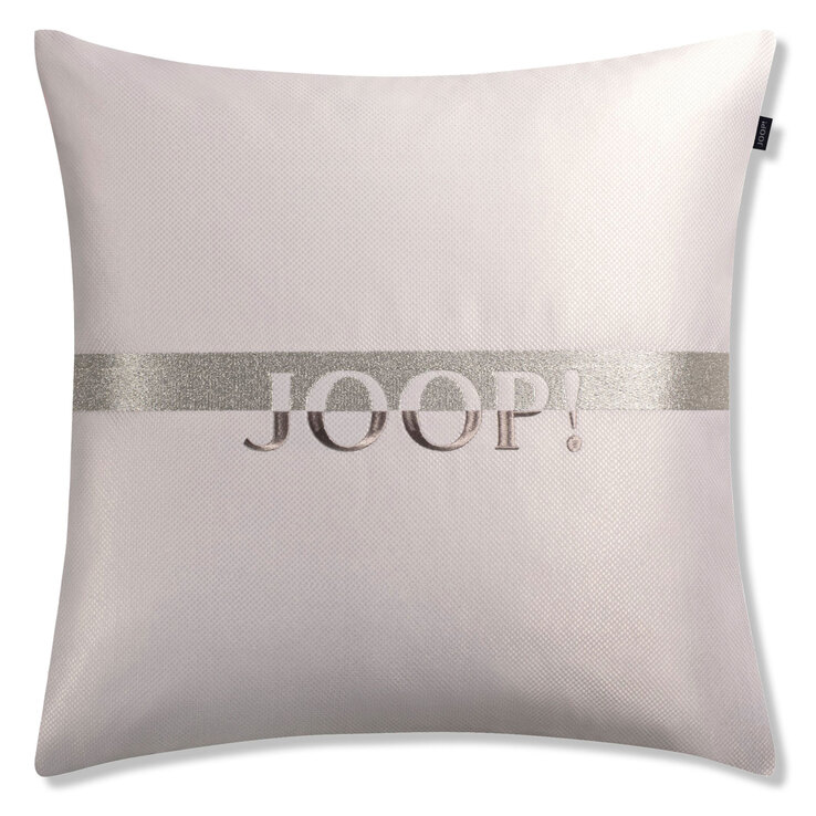 JOOP! Kissenhülle LABEL 50 x 50 cm silber