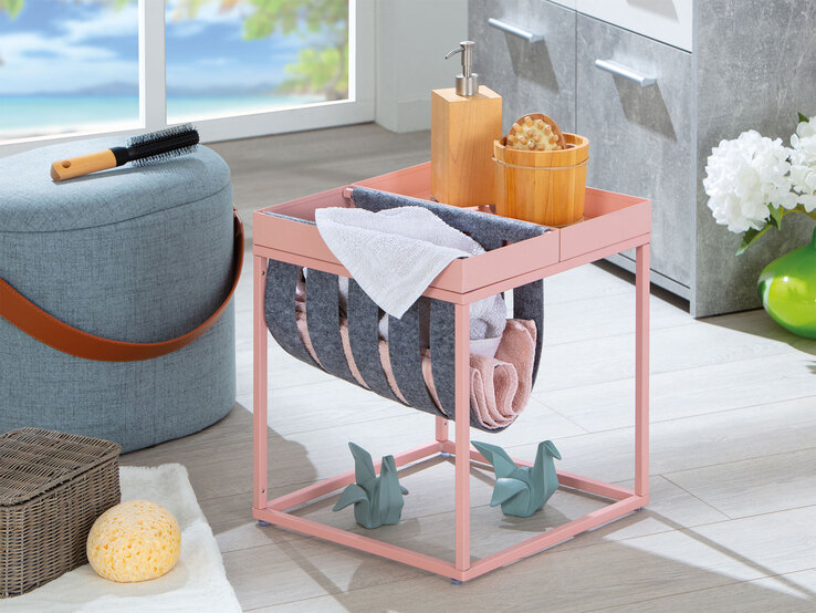 Beistelltisch TILL 35 x 40 cm Metall rosa