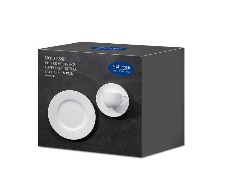 Villeroy & Boch Kaffeeservice NOBLESSE 18-teilig cremeweiß