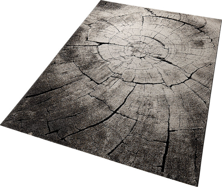 Webteppich WILD OAK 120 x 170 cm braun/grau