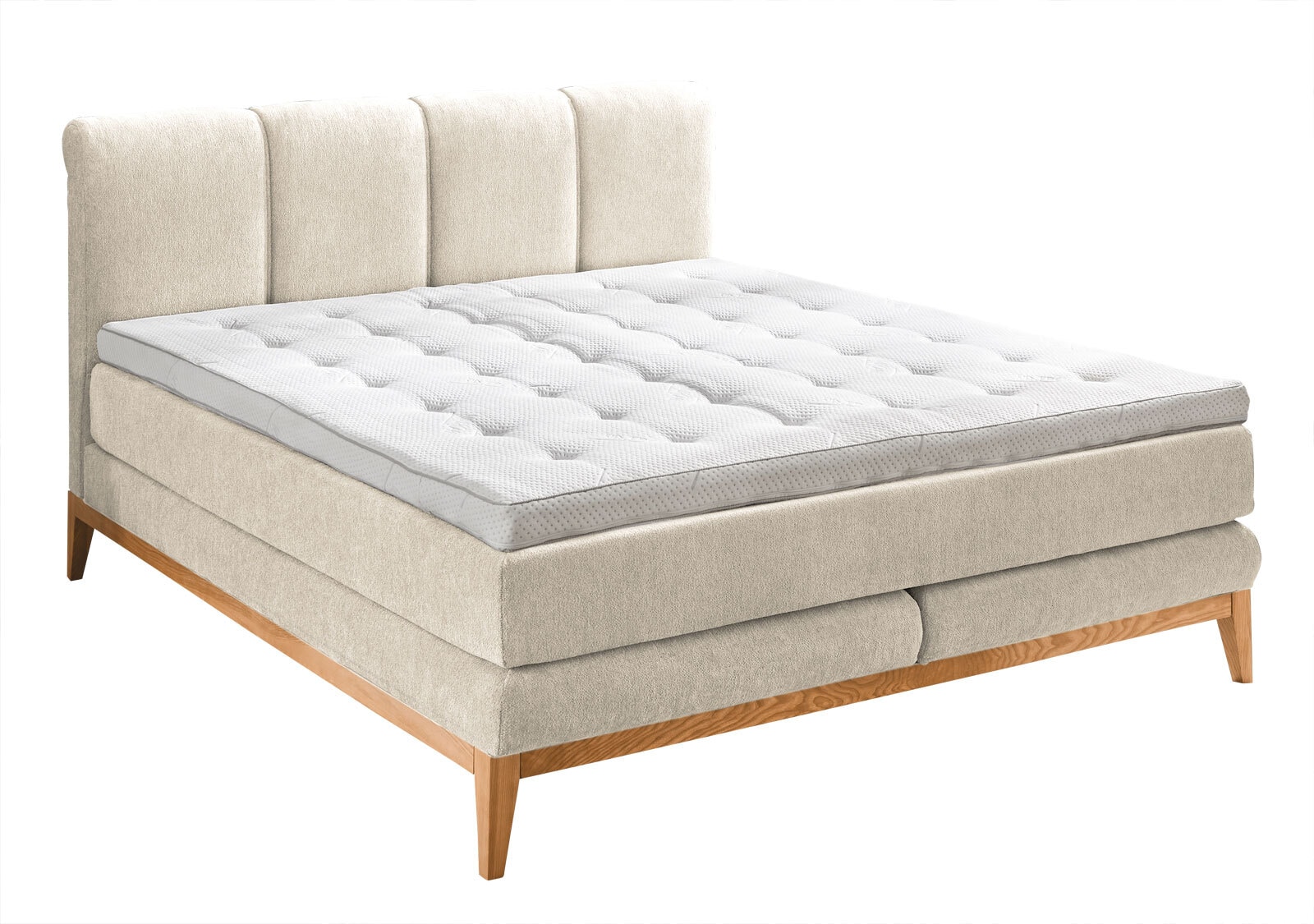 Boxspringbett BJÖRN 180 x 200 cm naturbeige