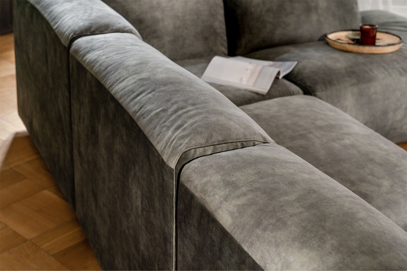 BOHOME Ecksofa MALTON Aquila huntergrau