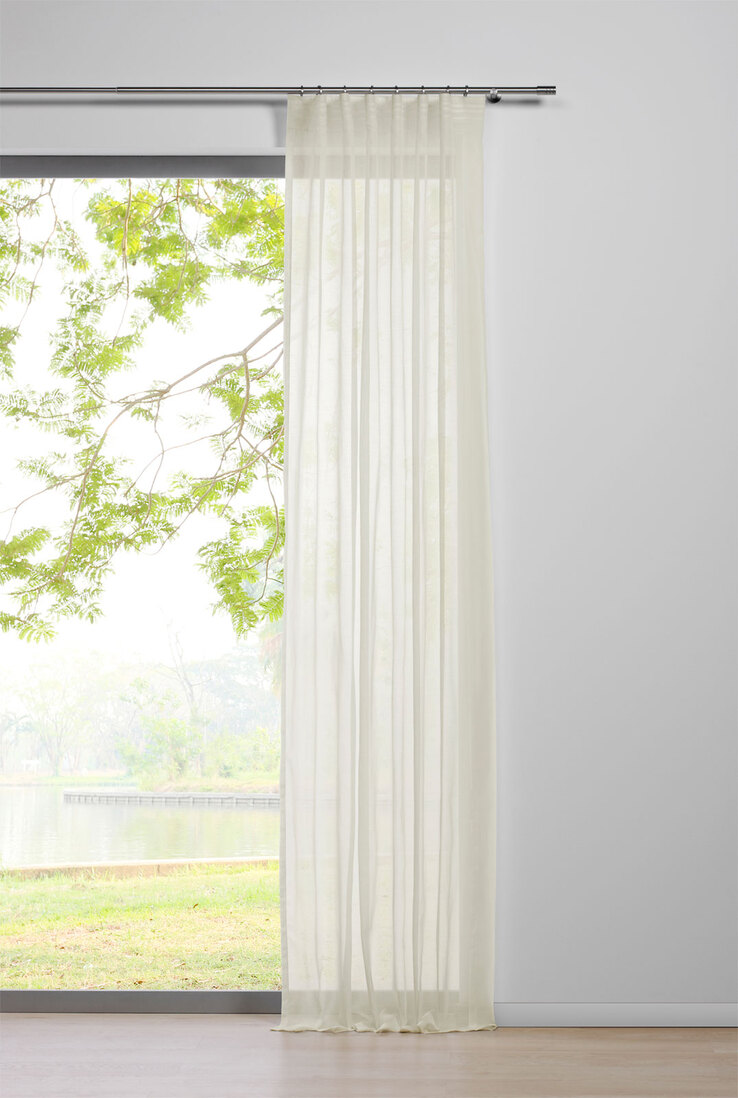my deco Schlaufenvorhang PURE 135 x 300 cm ecru