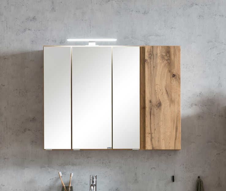 Bad-Spiegelschrank GENT braun MDF-Tür rechts