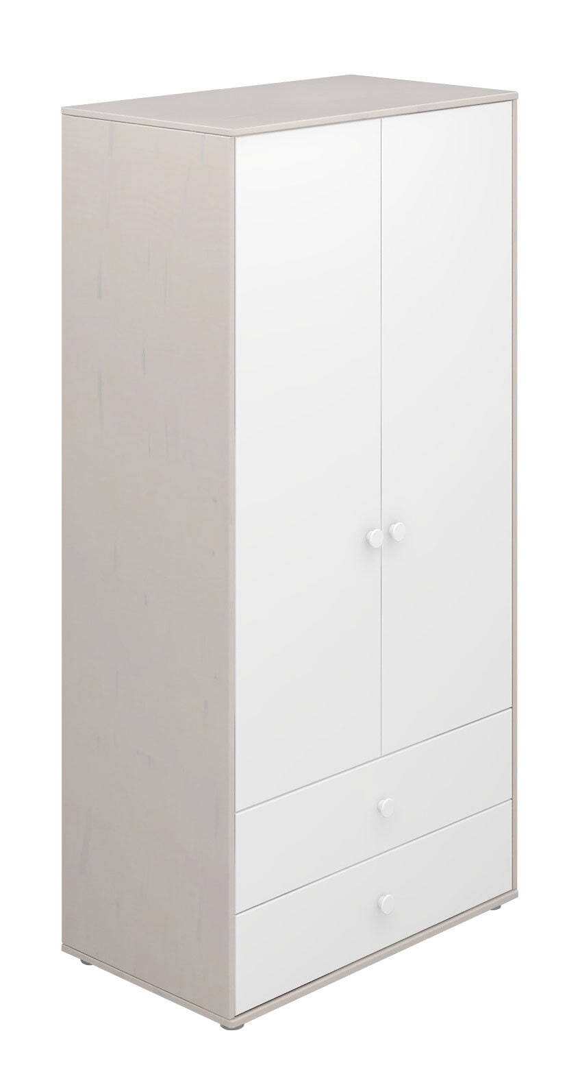 FLEXA Baby-Kleiderschrank CLASSIC 101,3 cm grau/ weiß