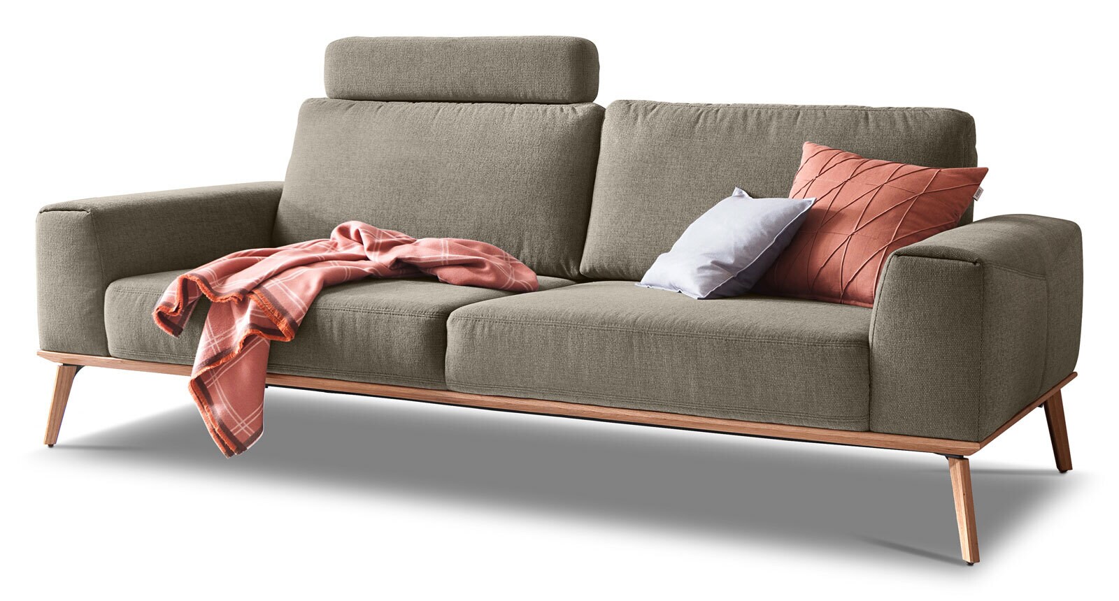 SCHÖNER WOHNEN-Kollektion Sofa 3-Sitzer STAGE Stoff Trend sandgrün
