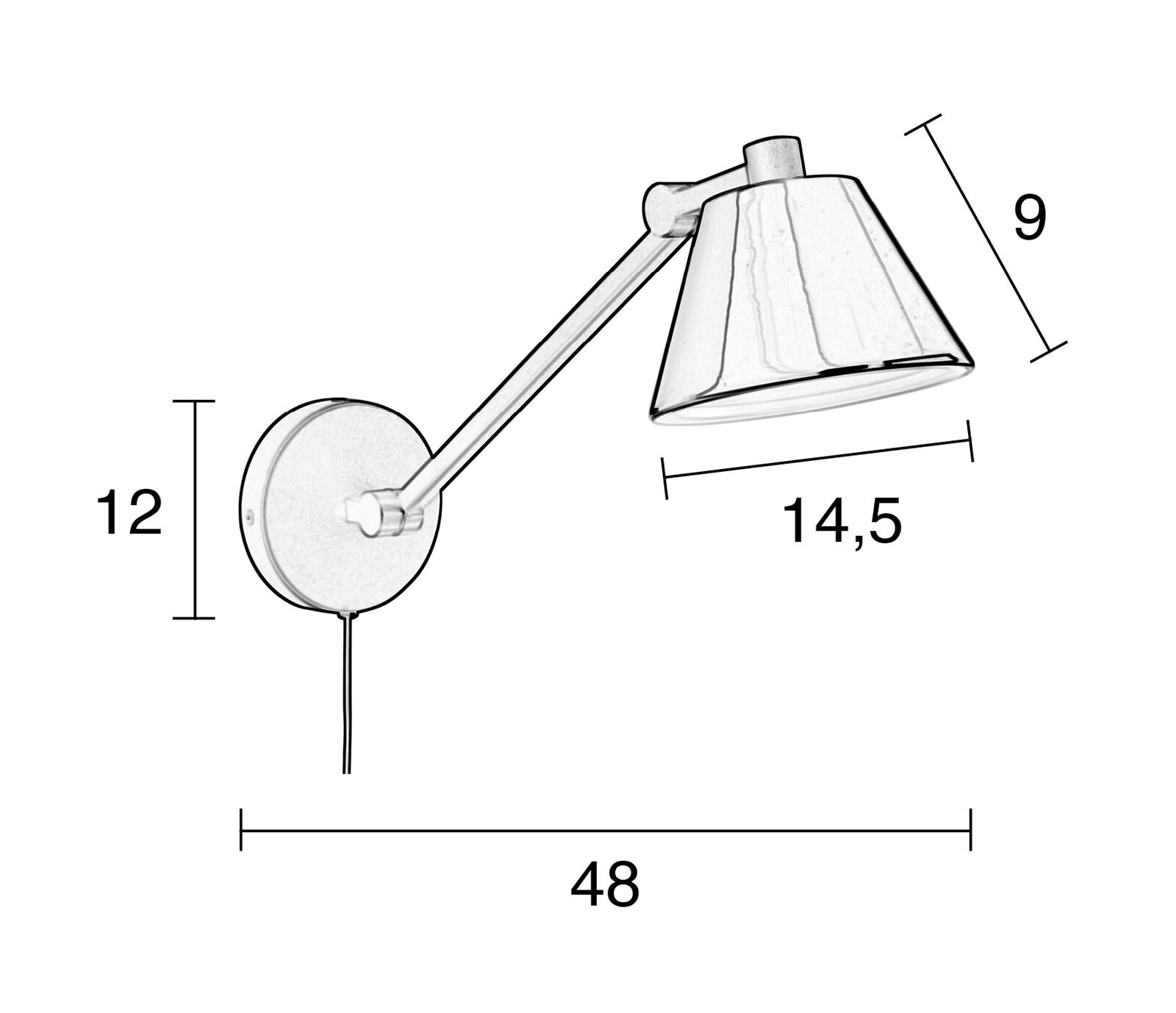 zuiver LED Wandlampe LUB 48 cm