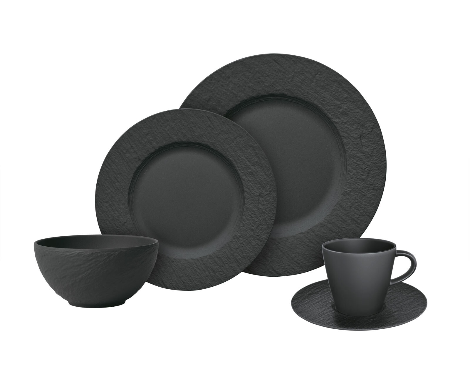 Villeroy & Boch Kombiservice MANUFACTURE ROCK 20-teilig schwarz