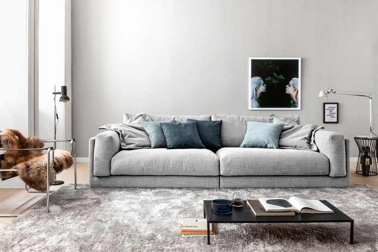 Ole Gunderson Bigsofa LASSE hellgrau