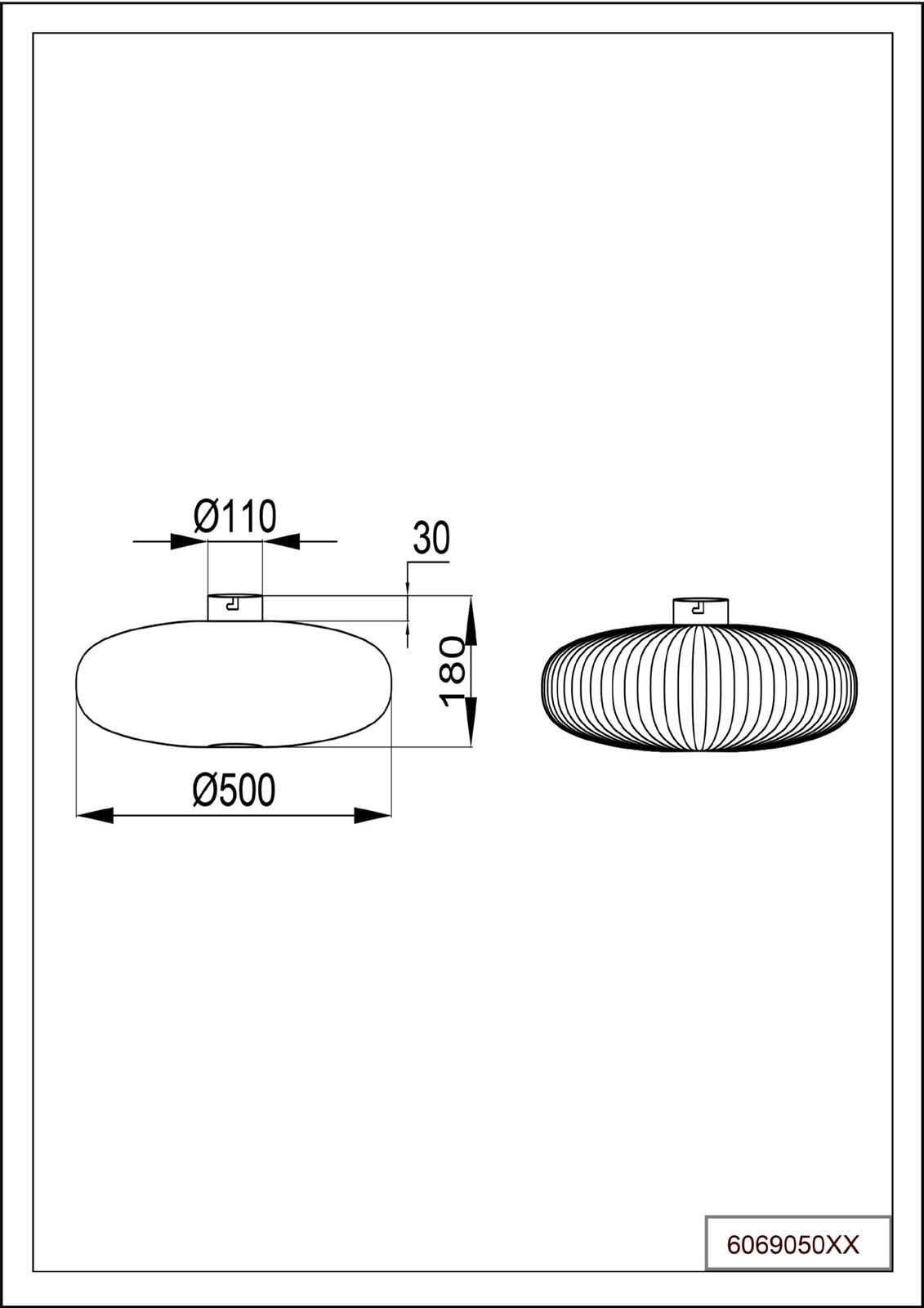 TRIO Retrofit Deckenlampe JOHANN 50 cm