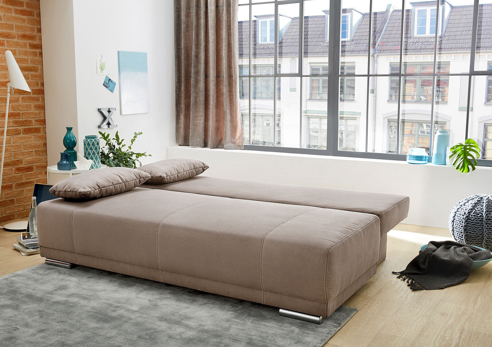 Schlafsofa JEFF 200 cm taupebraun