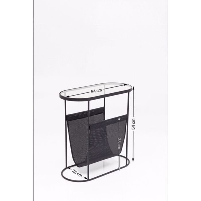 KARE DESIGN Beistelltisch MESH 54 x 54 x 25 cm Stahl/Glas schwarz