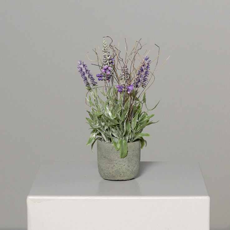 Kunstpflanze LAVENDEL im Topf 22 cm