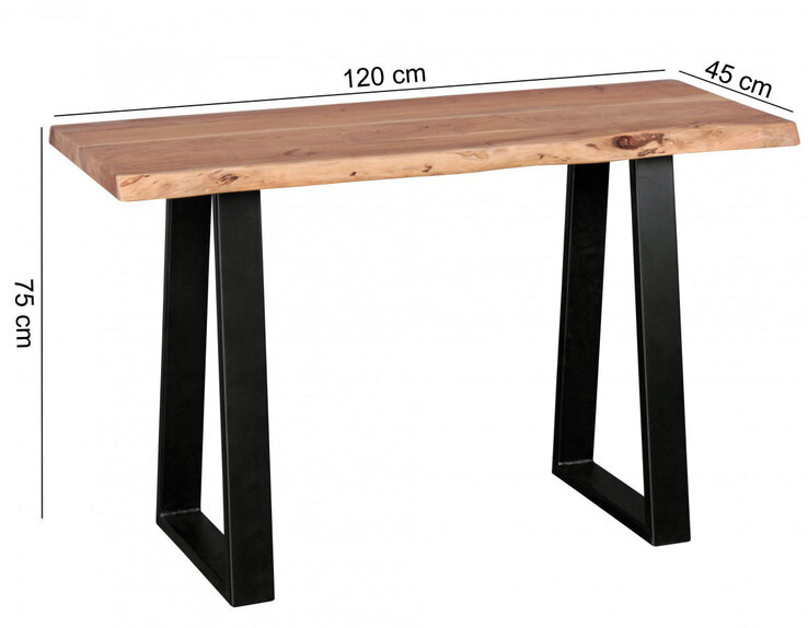 Konsolentisch GAYA 120 x 45 cm braun