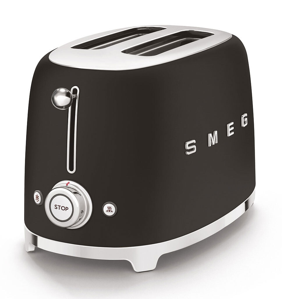 SMEG Toaster 2-Schlitz KOMPAKT schwarz matt