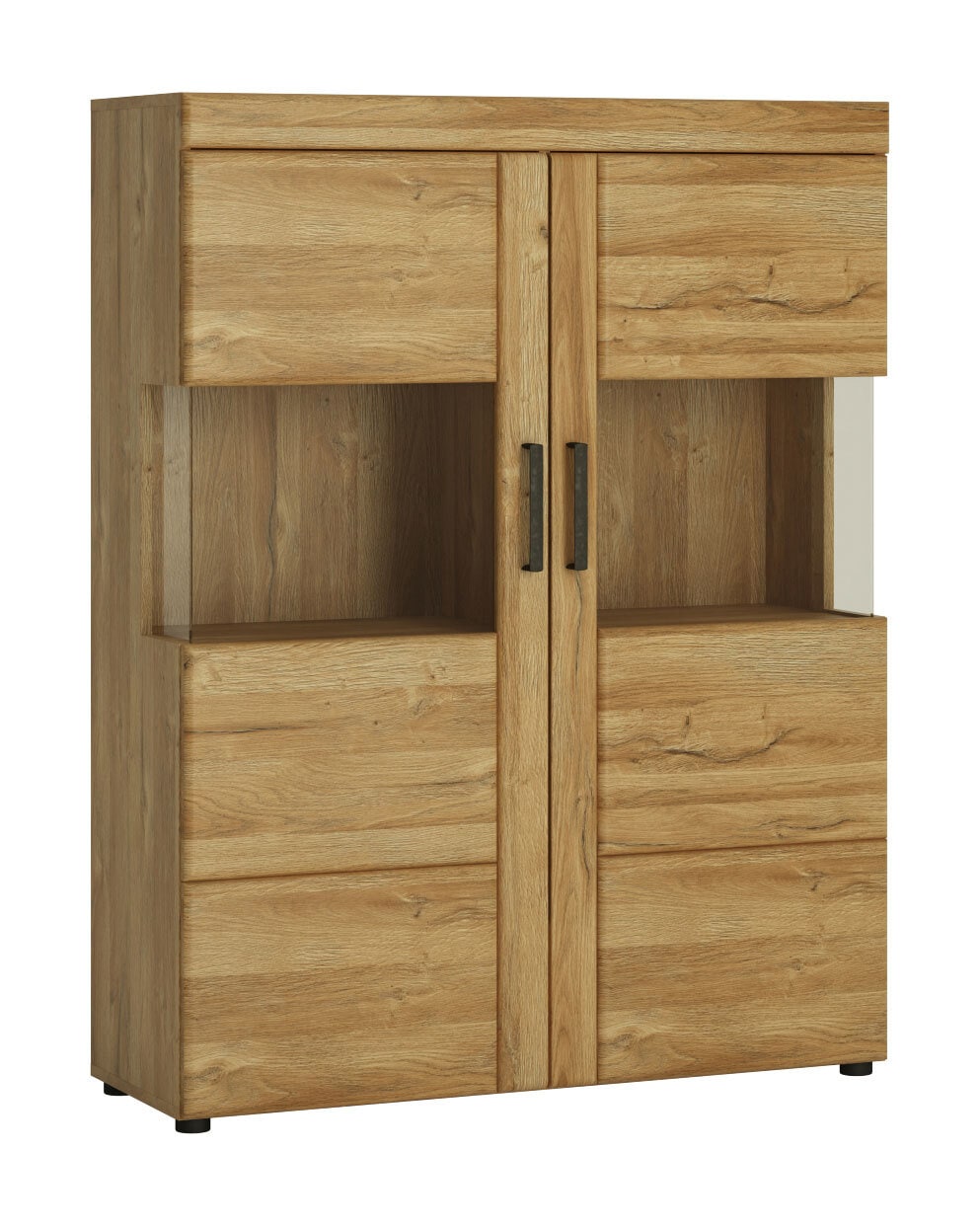 Highboard CORTINA 101,9 x 133 cm Eiche braun