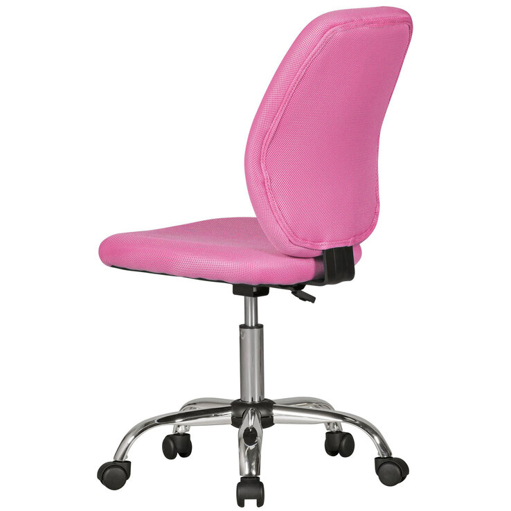 Schreibtischstuhl Mesh Silberfarbig/ Pink
