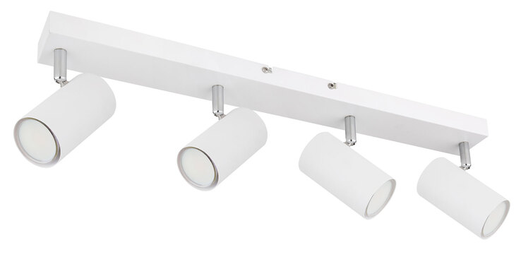 GLOBO Retrofit Deckenlampe mit 4 Spots ROBBY 56 cm weiß