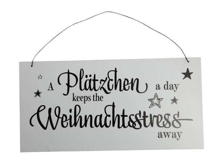 Weihnachten Wandschild a Plätzchen a day