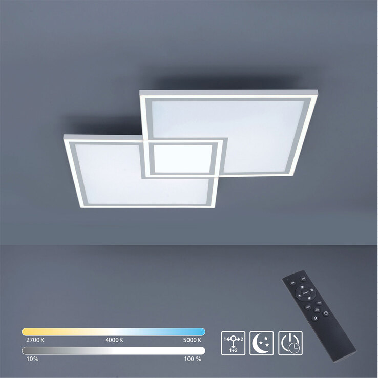 JUST LIGHT LED Deckenlampe EDGING 68 cm weiß