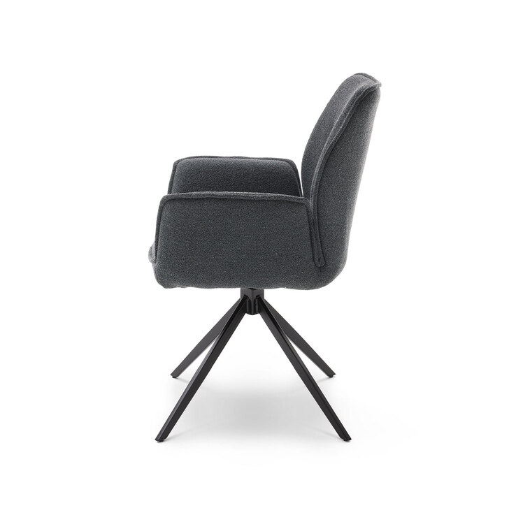Musterring Stuhl mit Armlehnen TIAMA Bouclé Alpine onyx