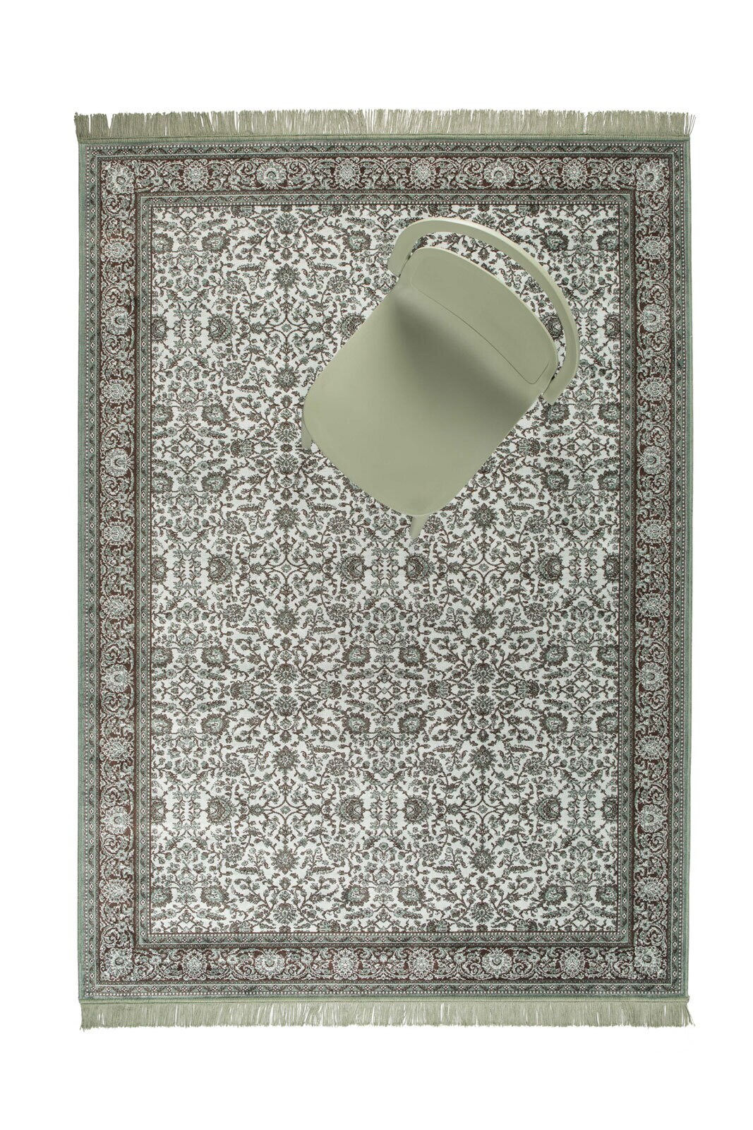Teppich BO 160 x 230 cm klassisch grün /beige