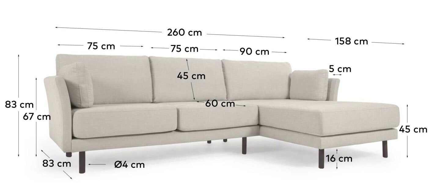 Kave Home Ecksofa GILMA beige