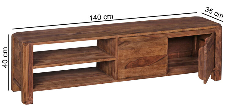 TV-Lowboard 140 x 40 cm braun