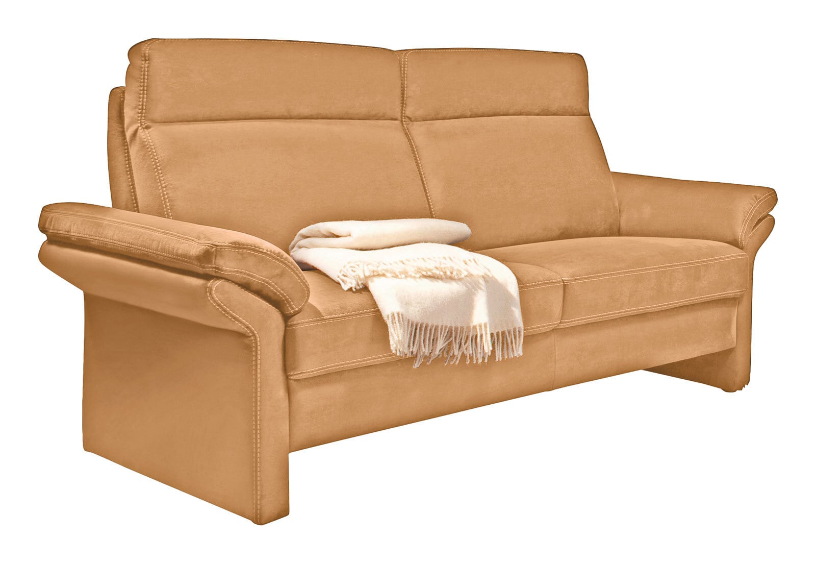 LASCONDO Sofa 2-Sitzer MAXIM I 158 cm Stoffbezug crown currygelb 