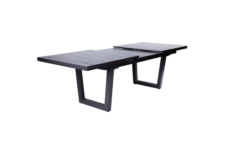 Garden FLAIR Gartentisch LENA V 200-260 x 100 cm anthrazit /Holzoptik anthrazit