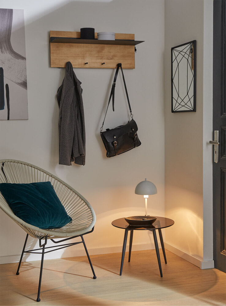 Couchtisch rund MARS 75 cm in Metall anthrazit