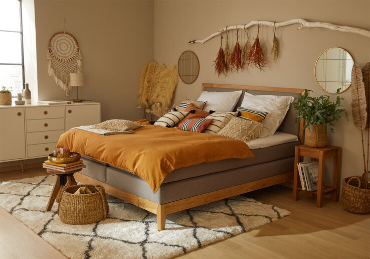 INTERhome Hocker WOODSTOCK 65 cm Mangoholz massiv