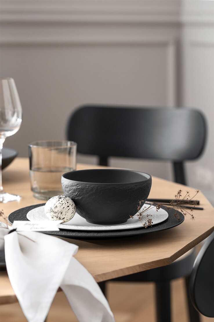 Villeroy & Boch Schale MANUFACTURE ROCK 650 ml Porzellan schwarzgrau