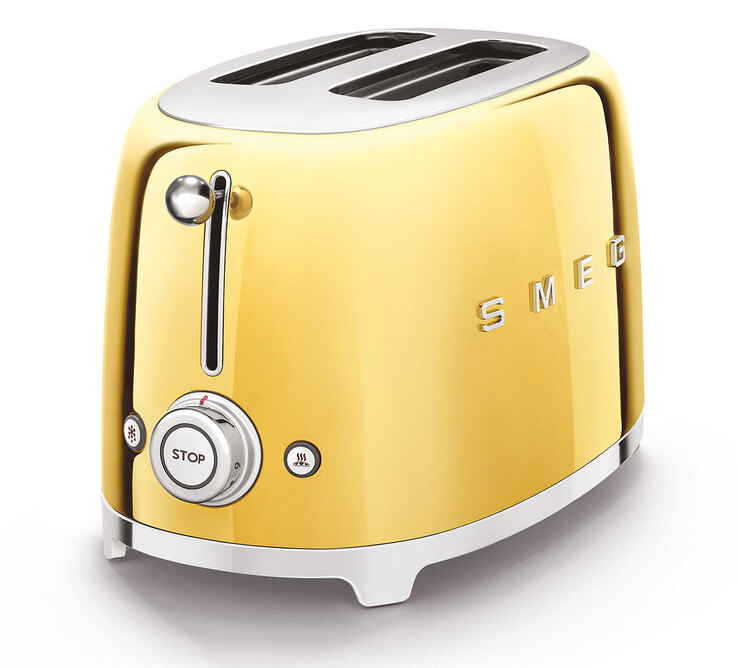 SMEG Toaster 2-Schlitz KOMPAKT Goldfarbig
