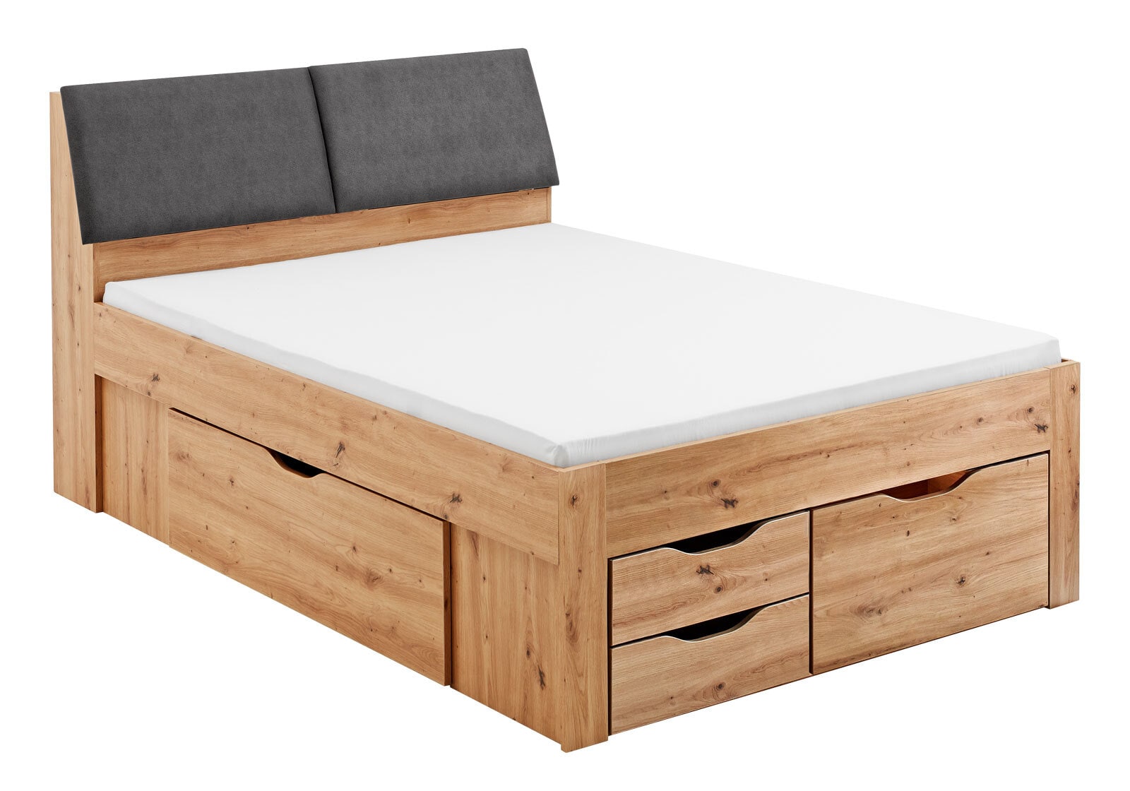 Stauraum-/Funktionsbett MAXI 140 x 200 cm braun