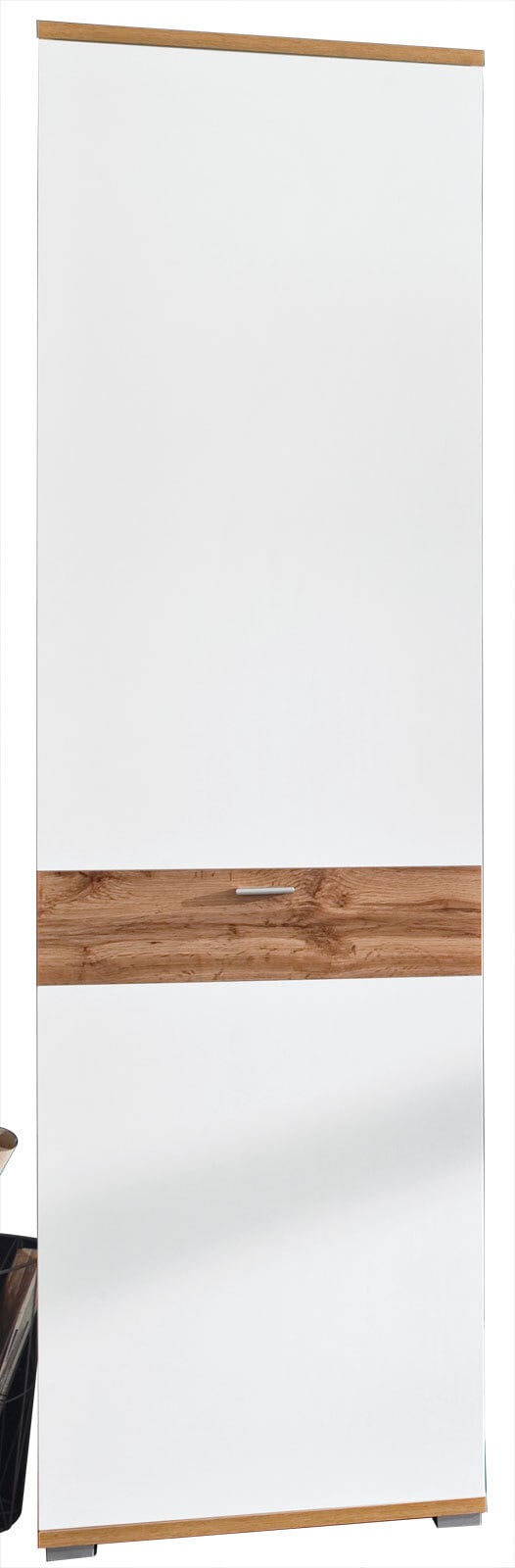 Garderobenschrank MILA Weiß/Absetzung Wotan Eiche Nachbildung ca. 58 x 205 x 40 cm