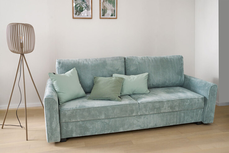 Schlafsofa CHARLTON mintgrün-grau