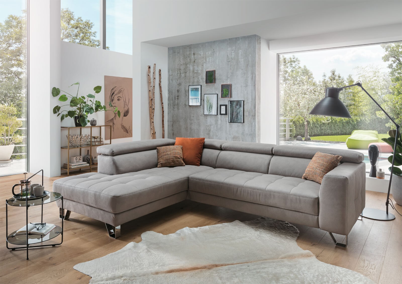 vito Ecksofa REEVE 220 x 293 cm grey