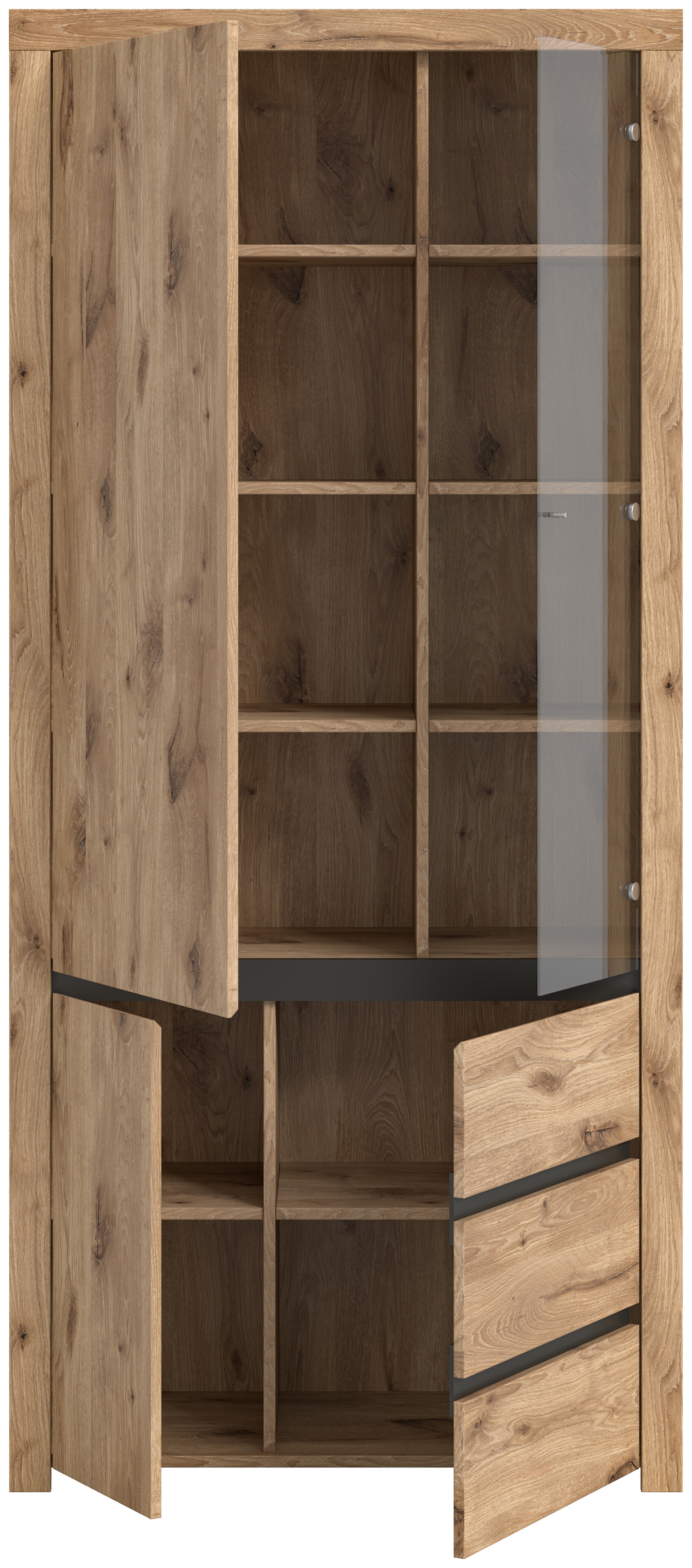 Vitrine WOODY 91x200 cm Braun