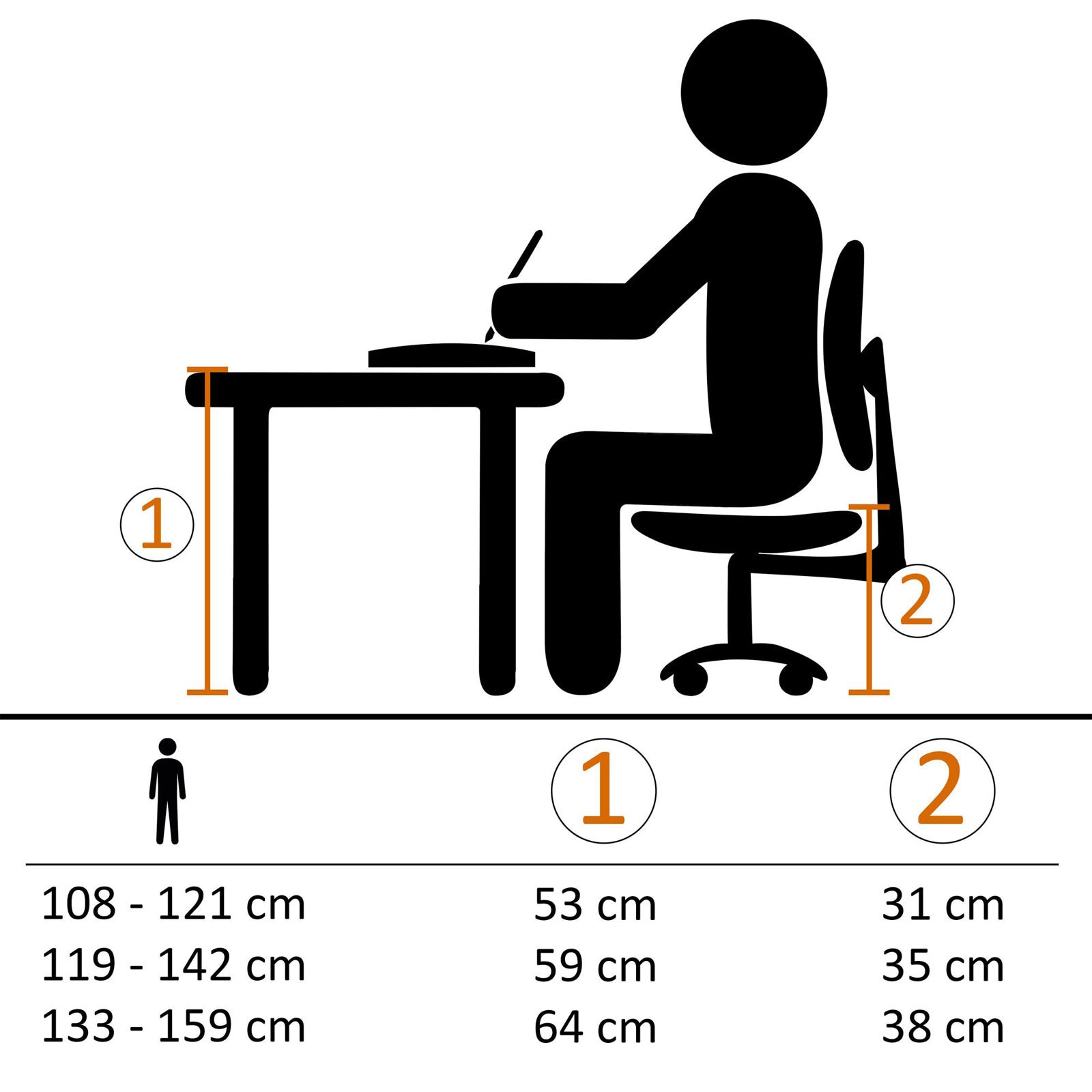 Kinder Schreibtisch 118 x 62 cm Weiß Grau